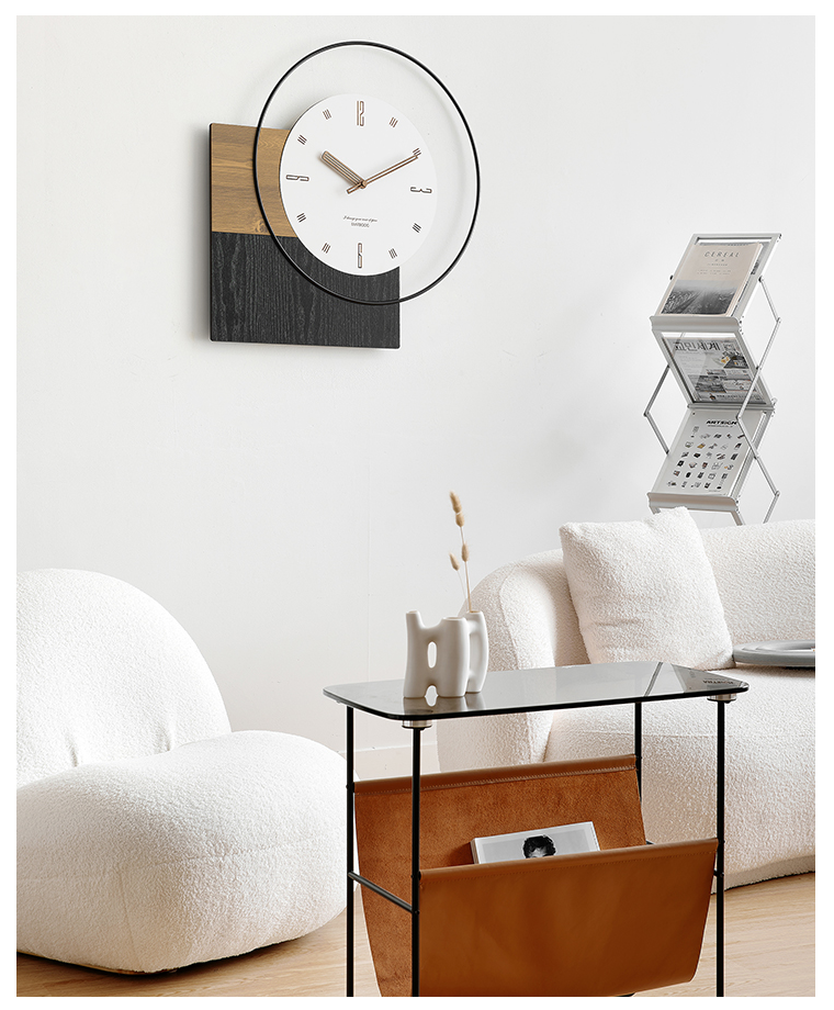 Emitdoog Minimalist Wood Grain Clock