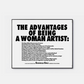 ZHXS Woman Artist Wall Art